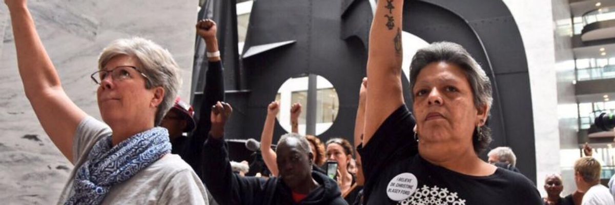 Ford Supporters Descend on Senate Offices of Grassley and Collins to Demand GOP #CancelKavanaugh