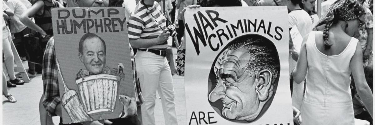 Protestors At Anti-War Rally