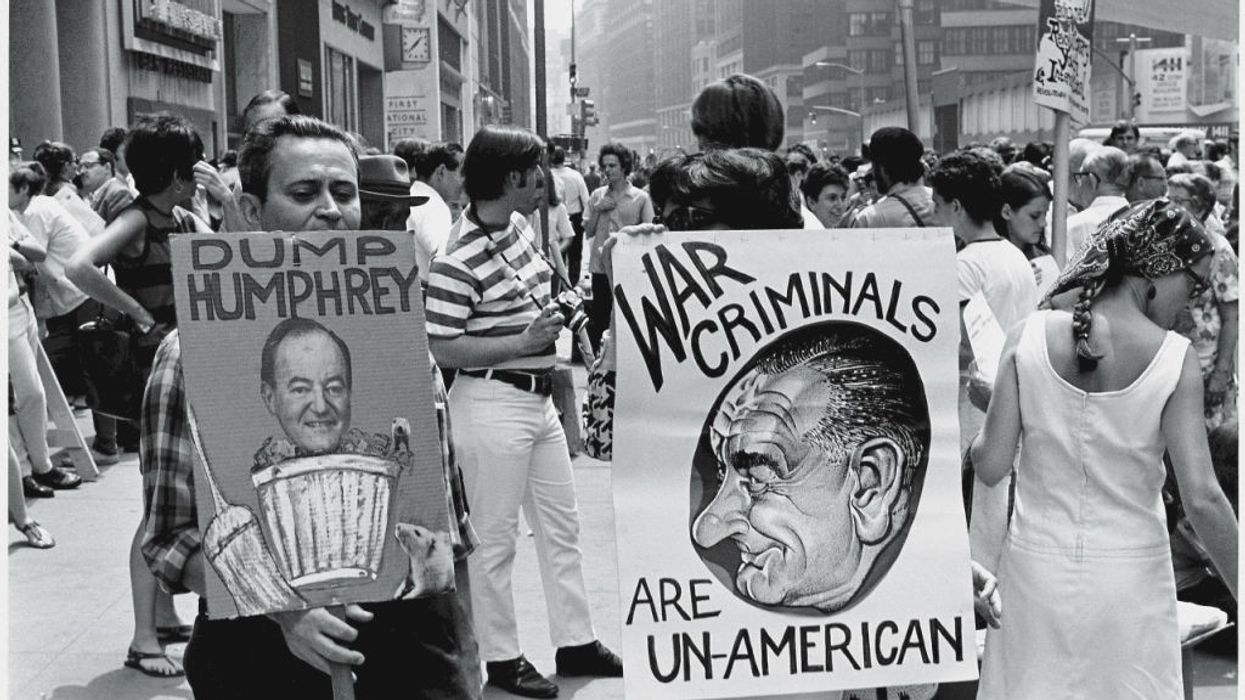 Protestors At Anti-War Rally