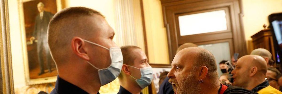 Echoing Praise for Charlottesville Neo-Nazis, Trump Calls Armed Anti-Lockdown Fanatics 'Very Good People'