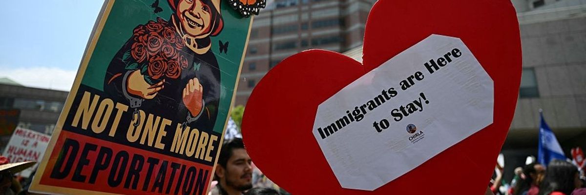 Protestors call for the end of deportations