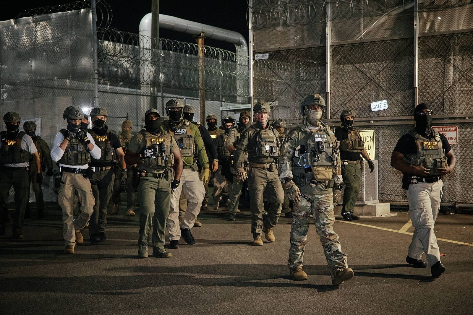 Protestors Demonstrate And Clash With Officers Outside Delaney Hall Detention Facility In Newark