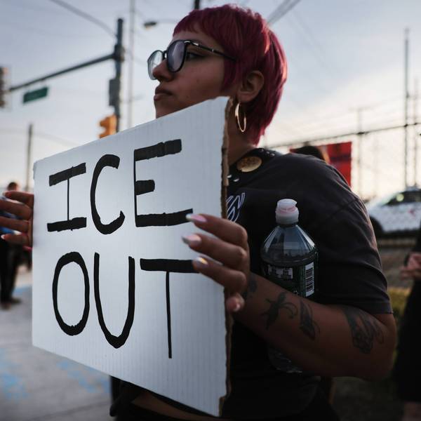Protestors Demonstrate And Clash With Officers Outside Delaney Hall Detention Facility In Newark