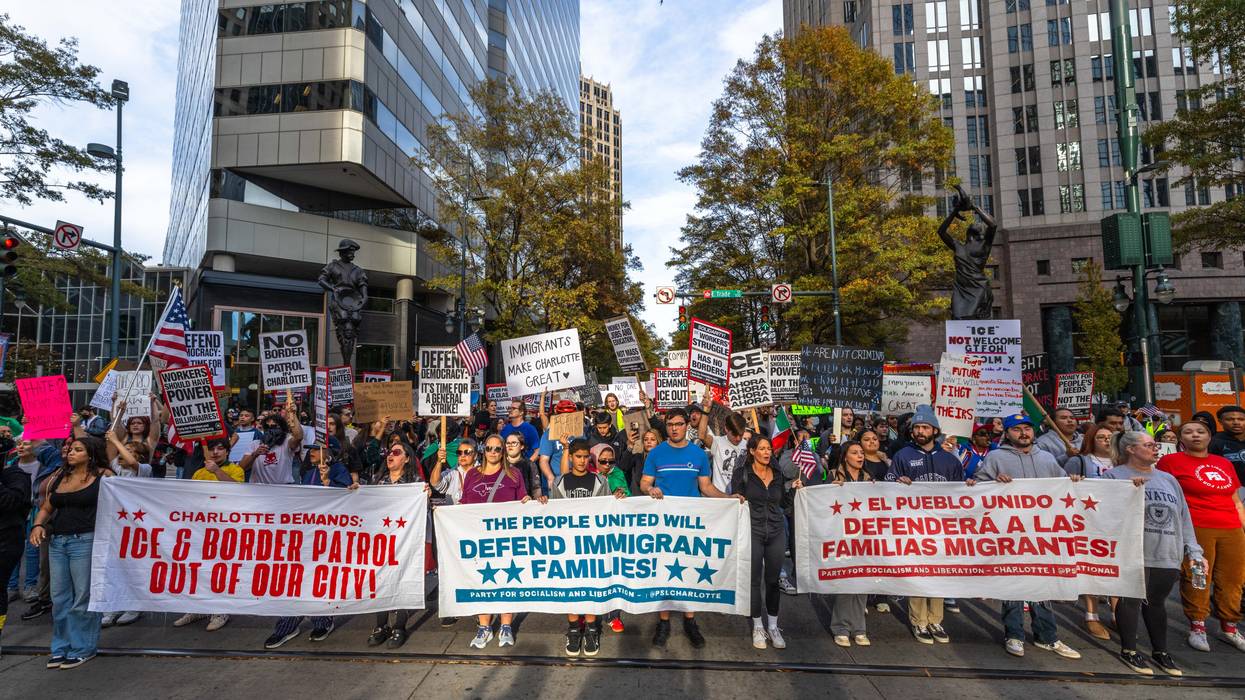 Protestors Rally Against Rumored Border Patrol In Charlotte