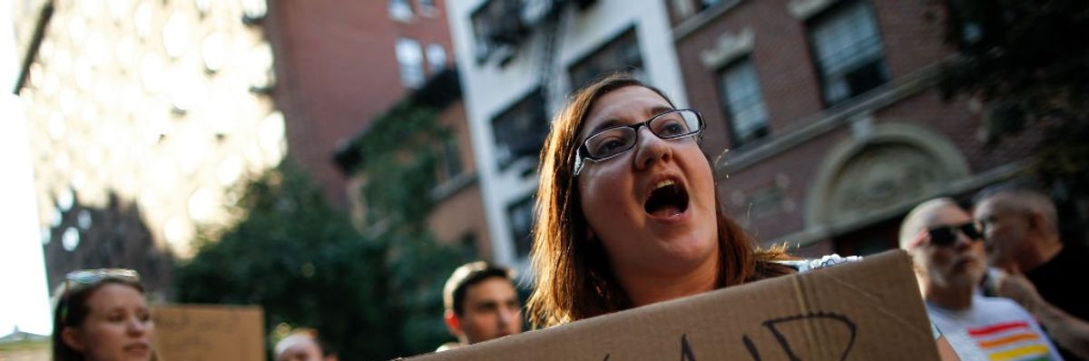 Protestors Rally Against Trumpcare In New York City