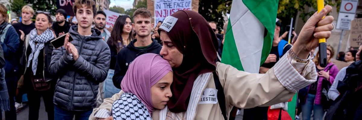 Protests Across Europe Step Up Calls For Gaza Ceasefire As Israel's War Marks First Month