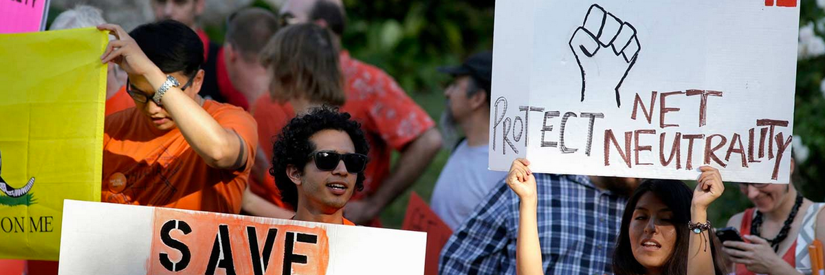 Headlining at Verizon Headquarters, FCC Chair Ajit Pai Dismisses Net Neutrality Defenders as 'Desperate'