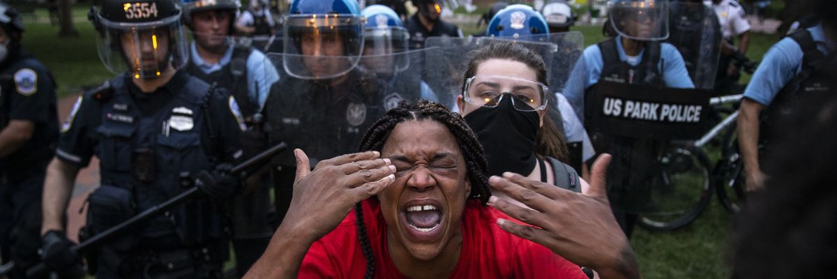 Protests Continue Around Black Lives Matter Plaza In Washington, DC