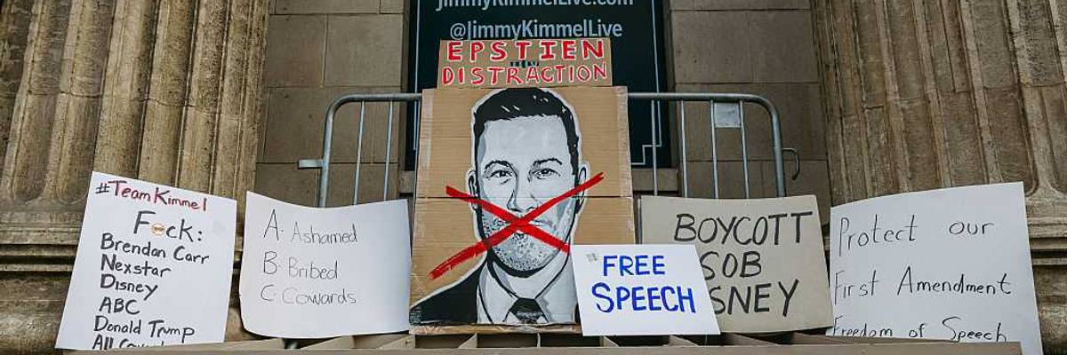 Protests of Jimmy Kimmel's suspension.