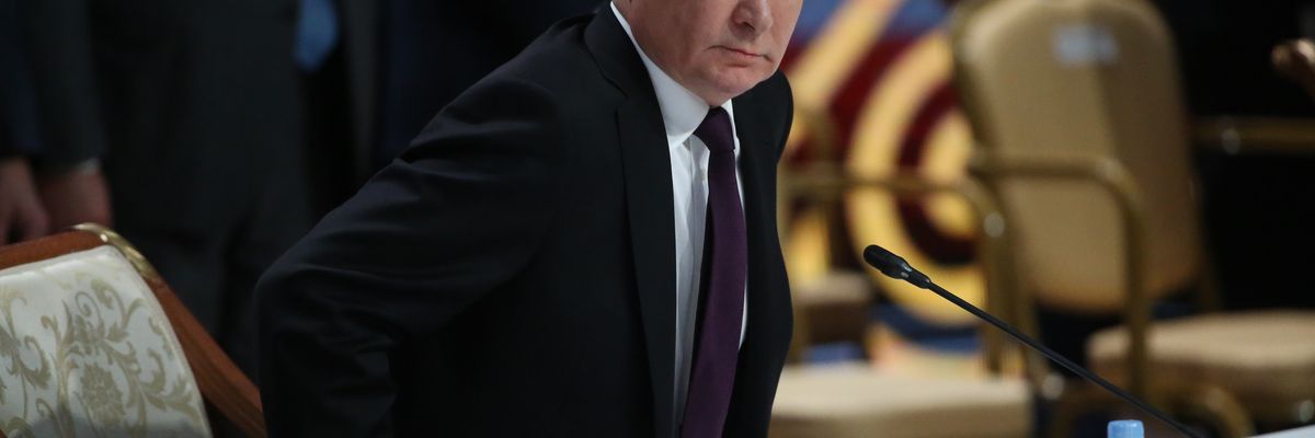 Putin Assist To The Commonweath Of Independent States Summit (CIS) In Astana