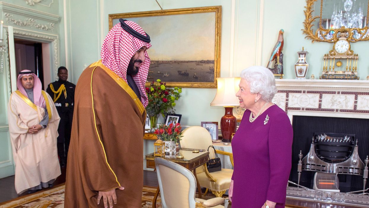 Queen Elizabeth with the Saudi Prince