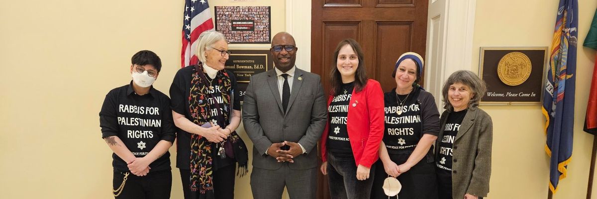 Rabbis with Jamaal Bowman.