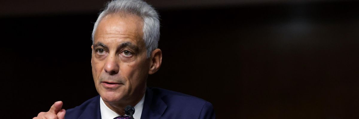 Rahm Emanuel testifies before the U.S. Senate