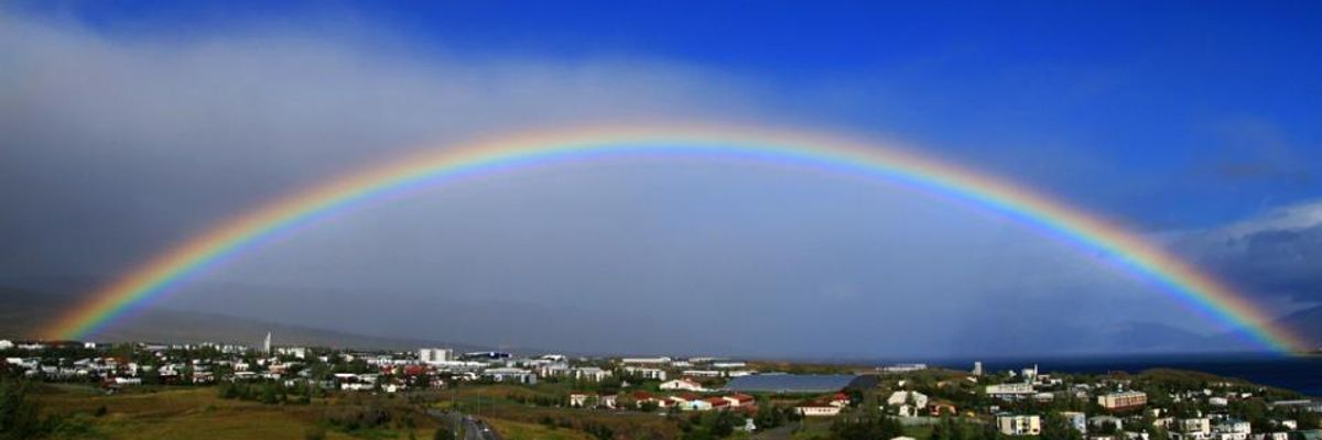 Rainbow over Iceland