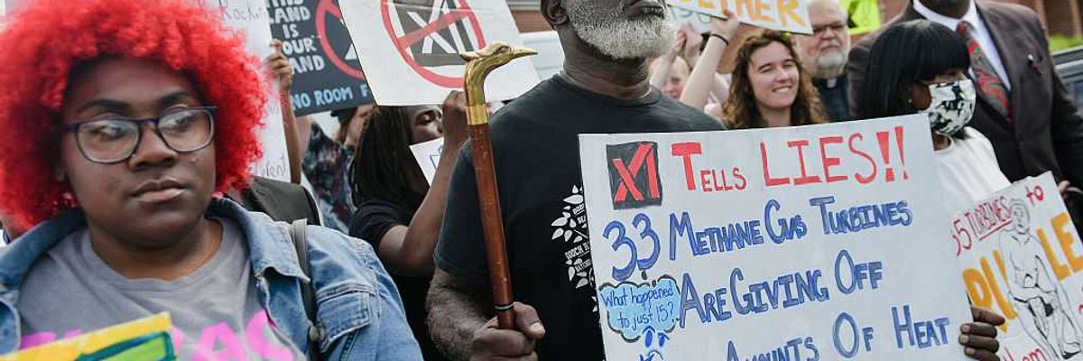 Rally against Elon Musk data center.