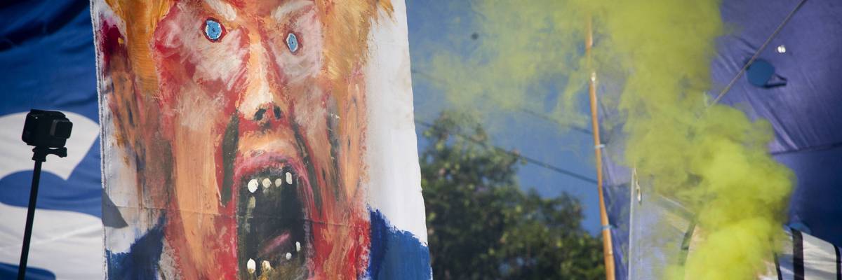 Rally Against U.S. Intervention In Venezuela In Buenos Aires