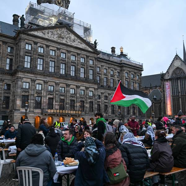 Ramadan Iftar for Palestine at Dam Square in Amsterdam