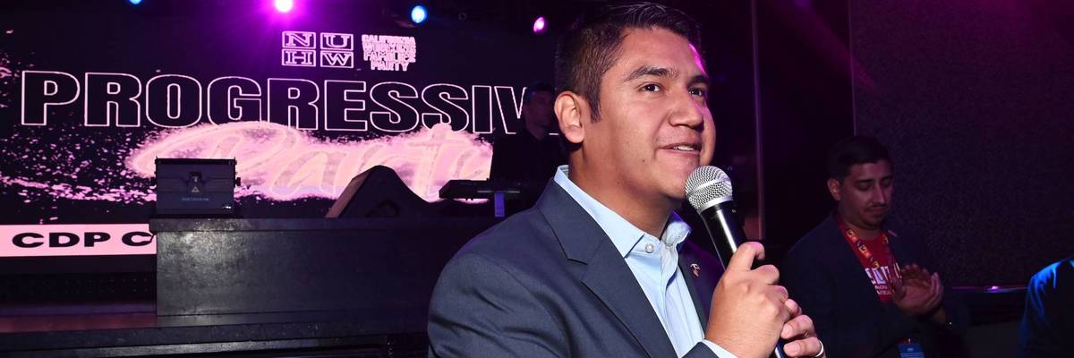 Randy Villegas attends the California Democratic Party Convention