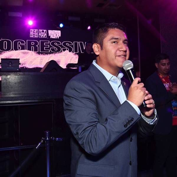 Randy Villegas attends the California Democratic Party Convention