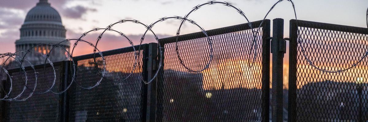 Razor fence surrounding U.S. Capitol