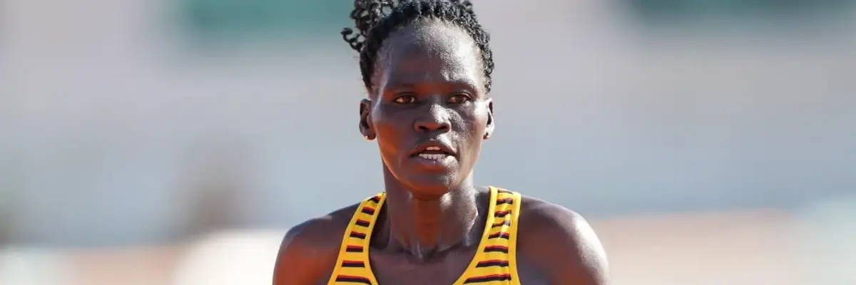 Rebecca Cheptegei during World Athletic Championships