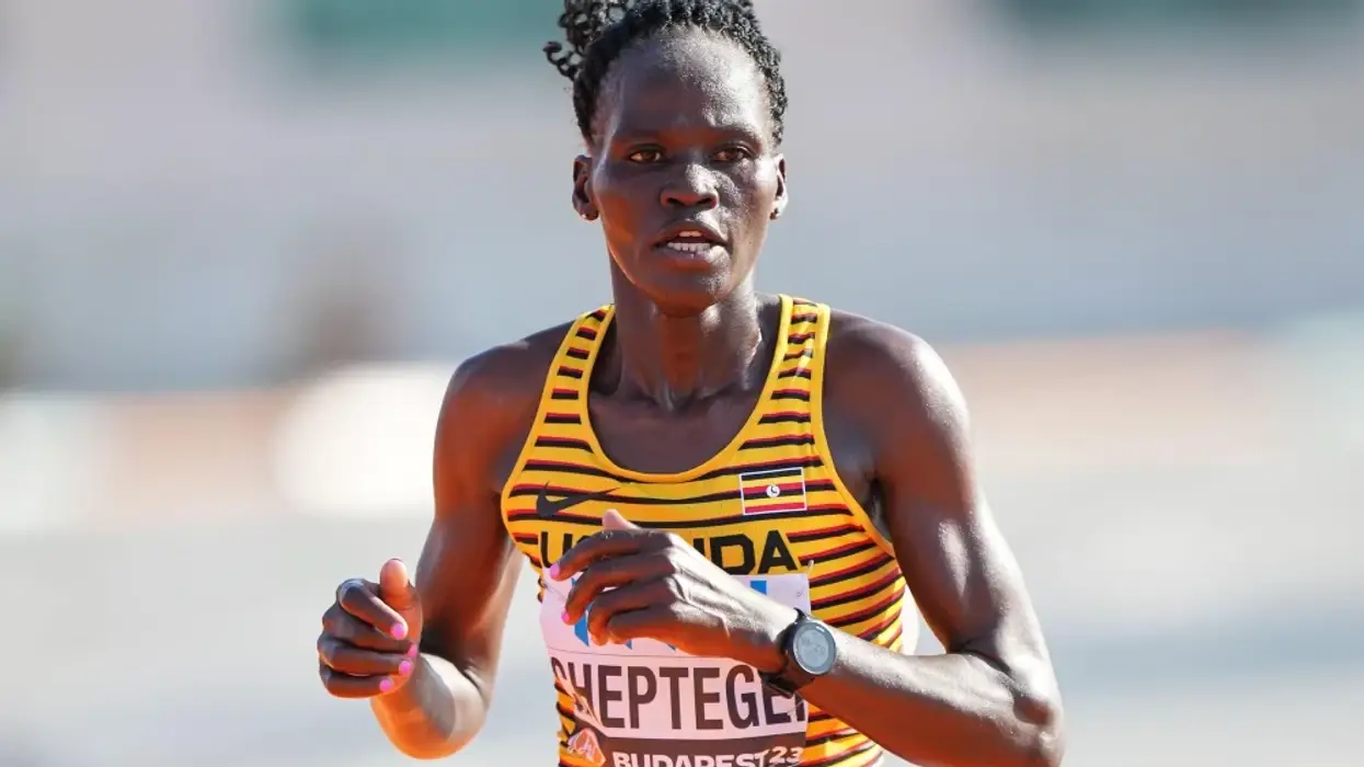 Rebecca Cheptegei during World Athletic Championships