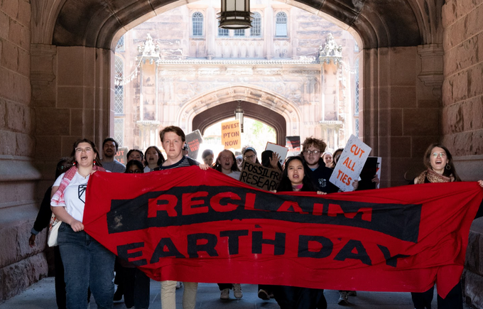 Récupérez le débrayage du Jour de la Terre à Princeton