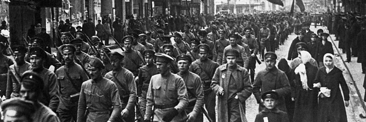 Red Guards Marching Through Moscow, 1917