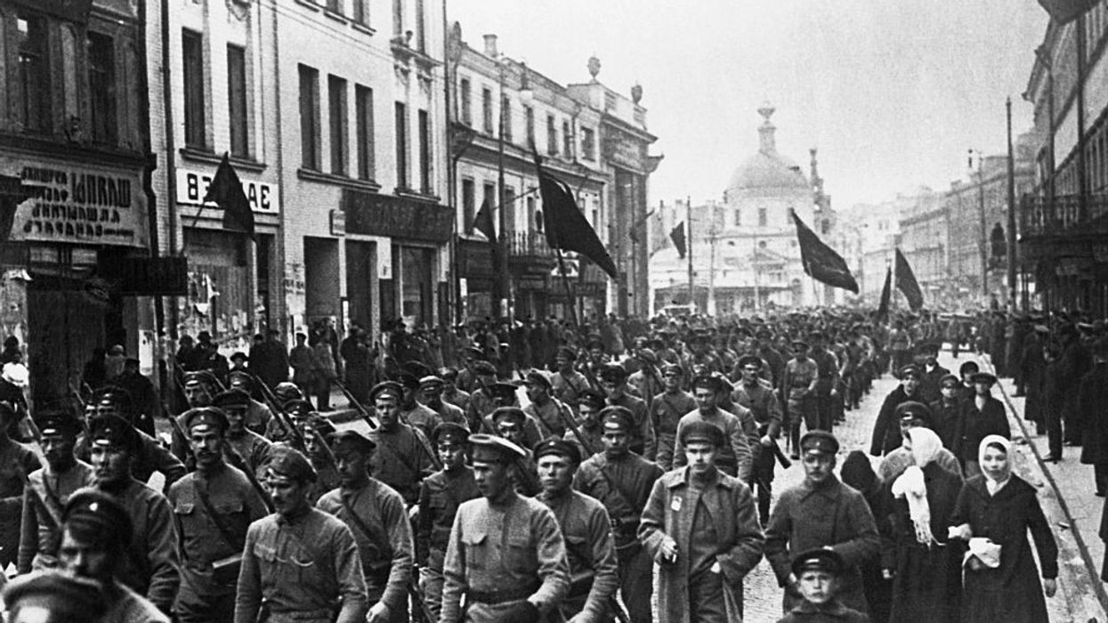 Red Guards Marching Through Moscow, 1917