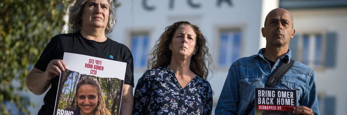 Relatives of Israelis missing or held hostages by Hamas