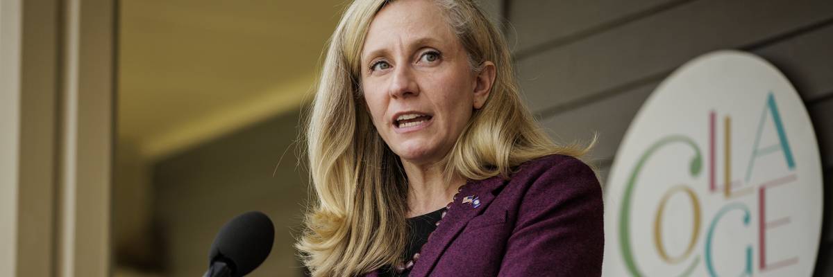 Rep. Abigail Spanberger Holds Press Conference With The Chamber Of Commerce As She Campaigns For Re-Election