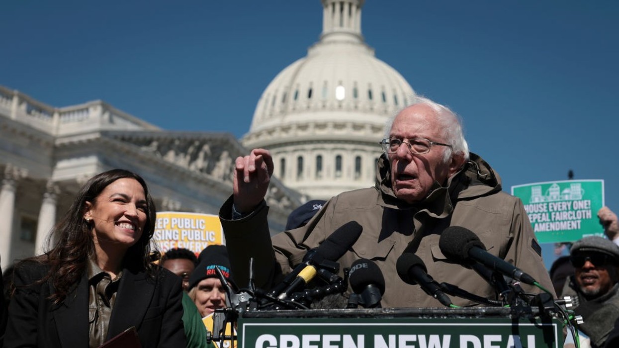 Rep. Alexandria Ocasio-Cortez and Sen. Bernie Sanders