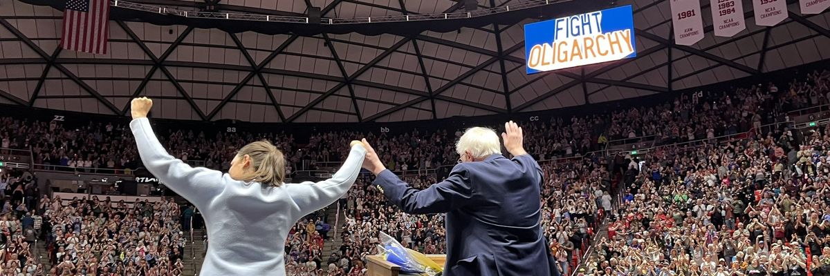 Rep. Alexandria Ocasio-Cortez and Sen. Bernie Sanders