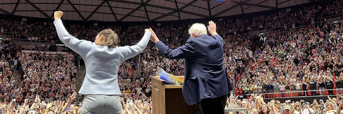 Rep. Alexandria Ocasio-Cortez and Sen. Bernie Sanders