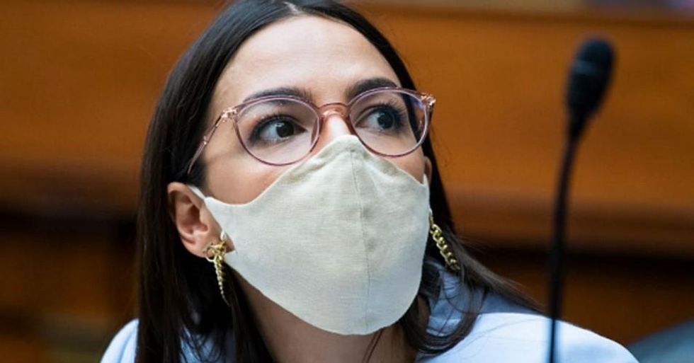Rep. Alexandria Ocasio-Cortez (D-N.Y.) is seen during a hearing before the House Oversight and Reform Committee on August 24, 2020 on Capitol Hill in Washington, D.C. (Photo: Tom Williams-Pool/Getty Images)