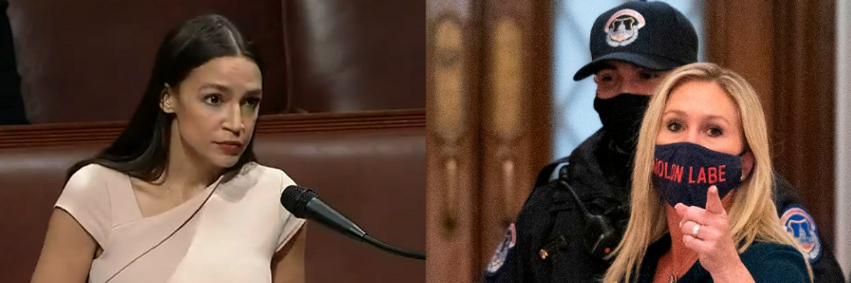 Ocasio-Cortez Says Stripping Marjorie Taylor Greene of Committees Isn't Enough--'She Must Be Expelled'
