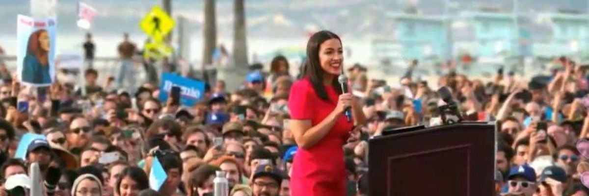 Promising a 'Radical Realignment of Our Priorities,' Ocasio-Cortez Tells Los Angeles Crowd That the Sanders Campaign Can Change the Country