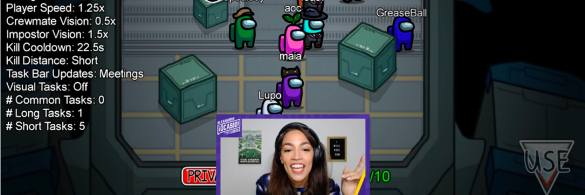 Ocasio-Cortez Holds 'Biggest Get Out the Vote Rally of 2020' as Nearly Half a Million People Watch Gaming Stream