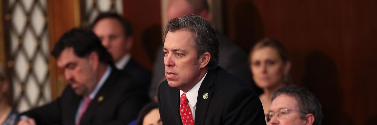 Rep. Andy Ogles (R-Tenn.) is pictured in the House chamber