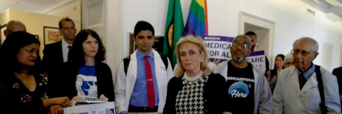 Despite Obstruction by Capitol Police, Progressive Groups Deliver 2.2 Million Petitions to Democrats Still Not Backing Medicare for All