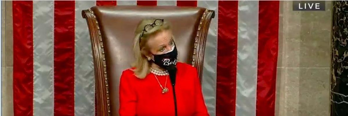 'Merry... Christmas': Watch Rep. Debbie Dingell Drop House Gavel in Disgust Over GOP's Covid-19 Cruelty