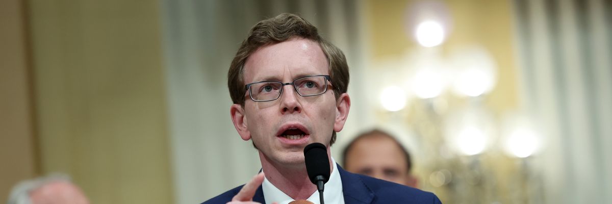 Rep. Dusty Johnson speaks during a hearing