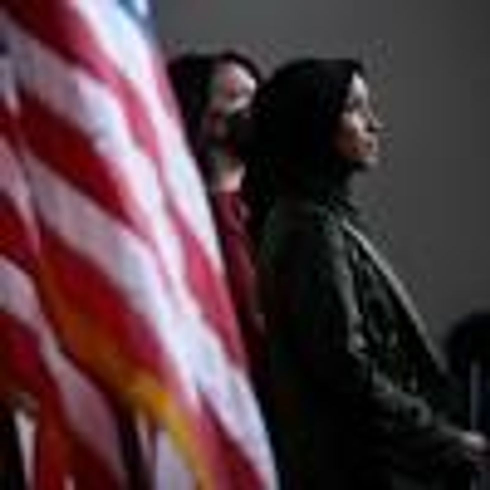 Rep. Ilhan Omar appears at a press conference