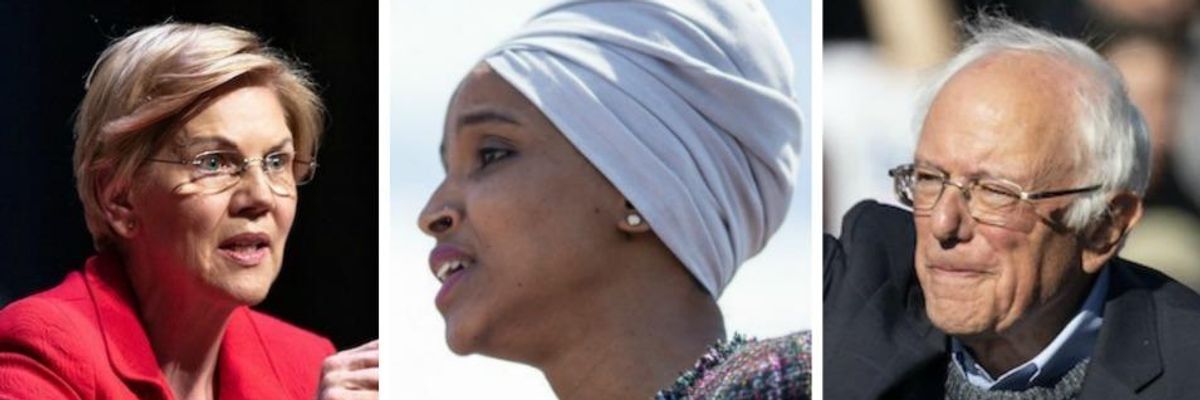 Ilhan Omar Warns Progressives Escalating Warren-Sanders Disagreement Only Fuels Trump's Attacks on Both Candidates