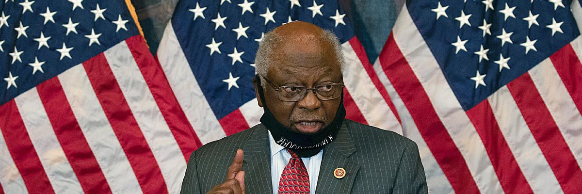 Rep. James Clyburn speaks at a news conference