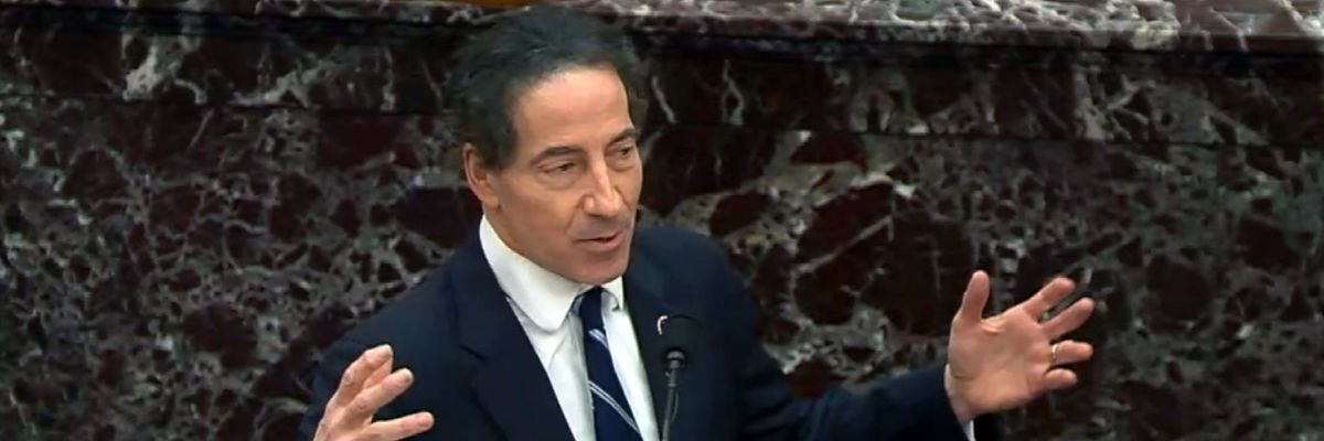 Rep. Jamie Raskin speaks at Trump's second impeachment.