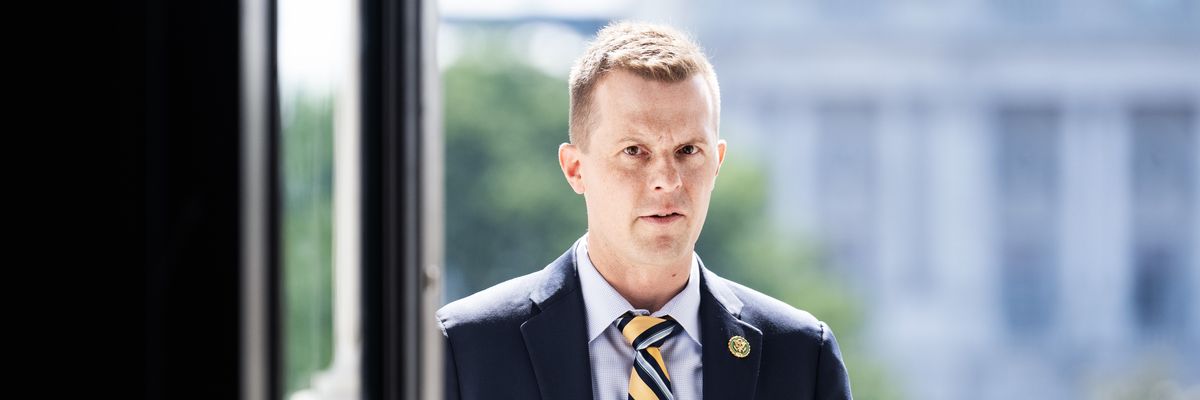 Rep. Jared Golden arrives at the U.S. Capitol