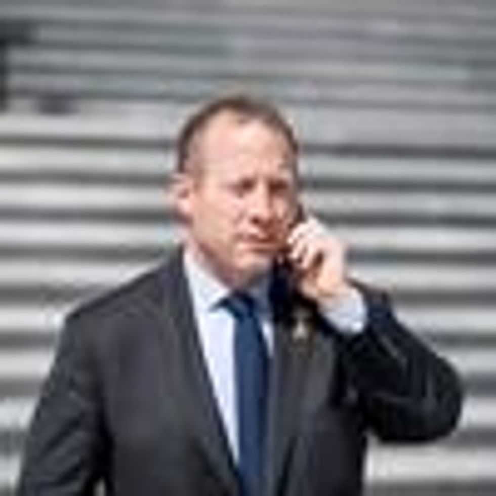 Rep. Josh Gottheimer talks on the phone