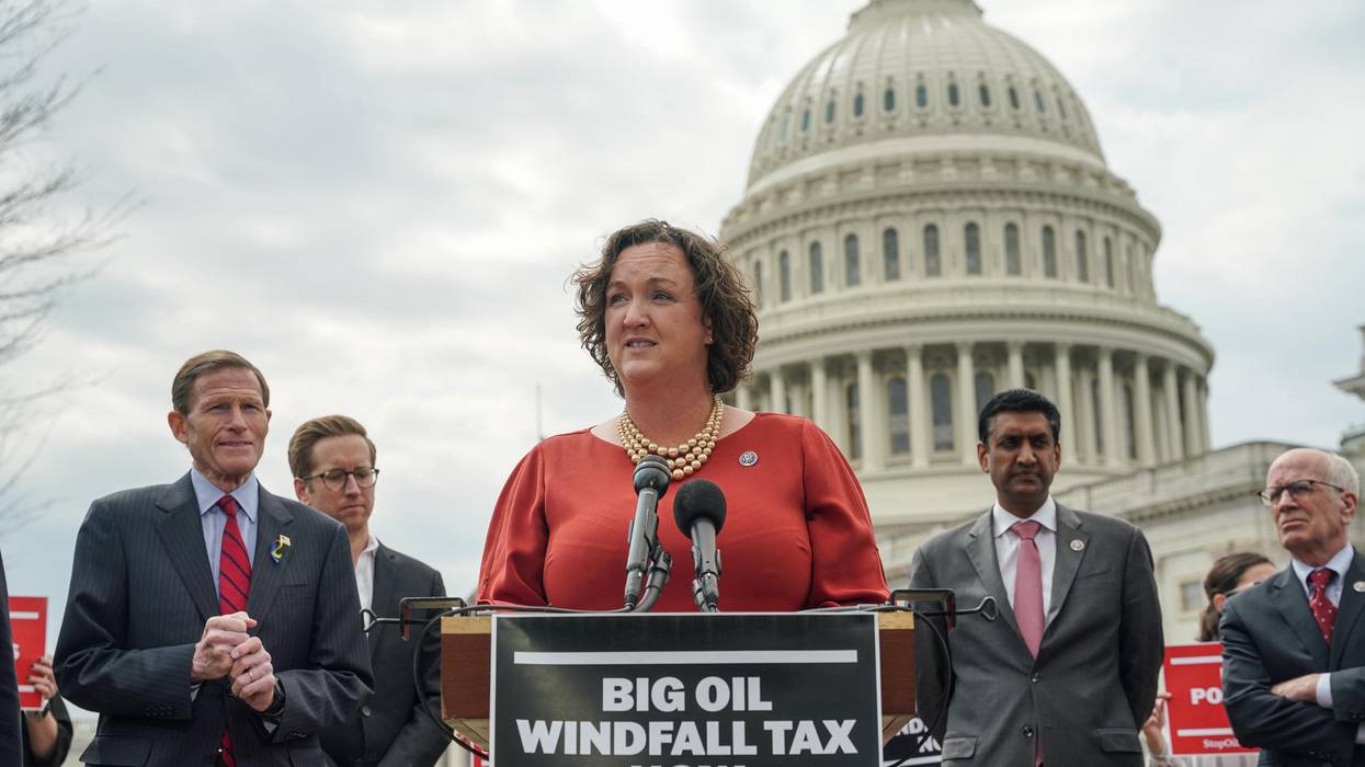 Rep. Katie Porter talking about 'Big Oil Windfall Tax Now'