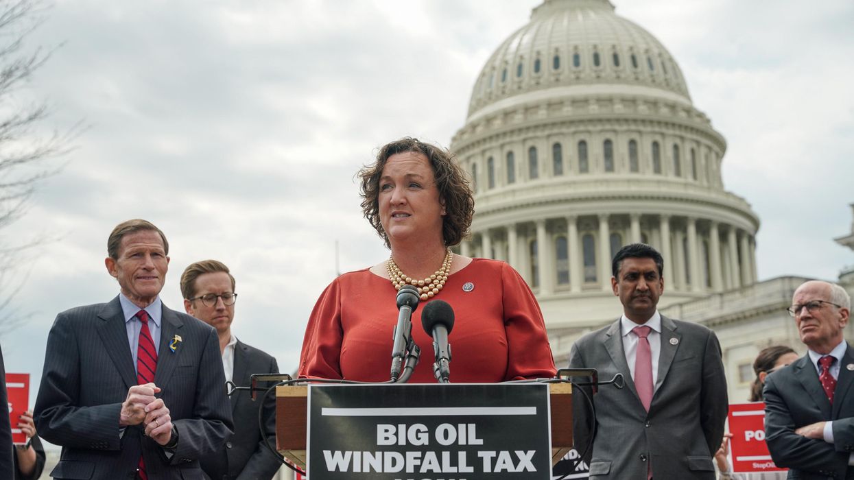 Rep. Katie Porter talking about 'Big Oil Windfall Tax Now'